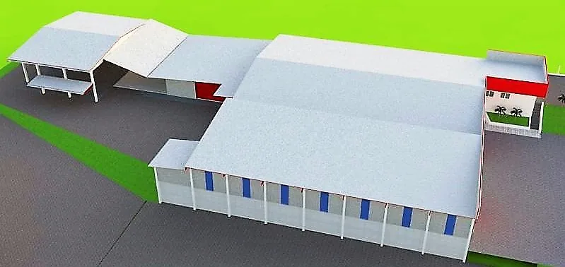 Projeto 3D de barracão completo usado para visualização antes da obra